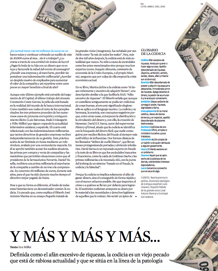 TODO SOBRE LA&nbsp;CODICIA