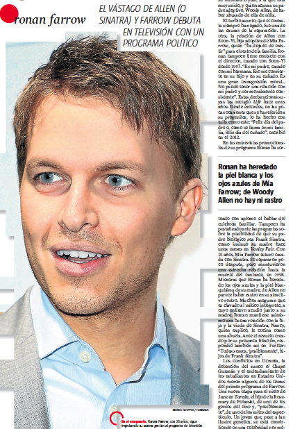 Ronan Farrow o cómo sobrevivir (con éxito) a una infancia&nbsp;complicada.