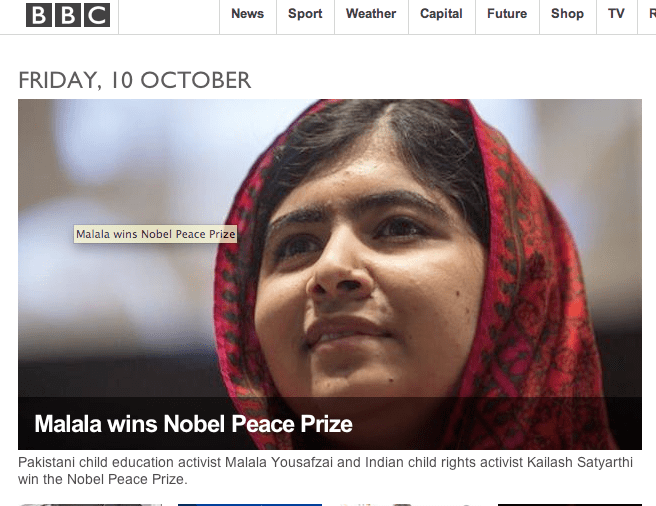 Malala: cómo se educó la nueva Nobel de la&nbsp;Paz