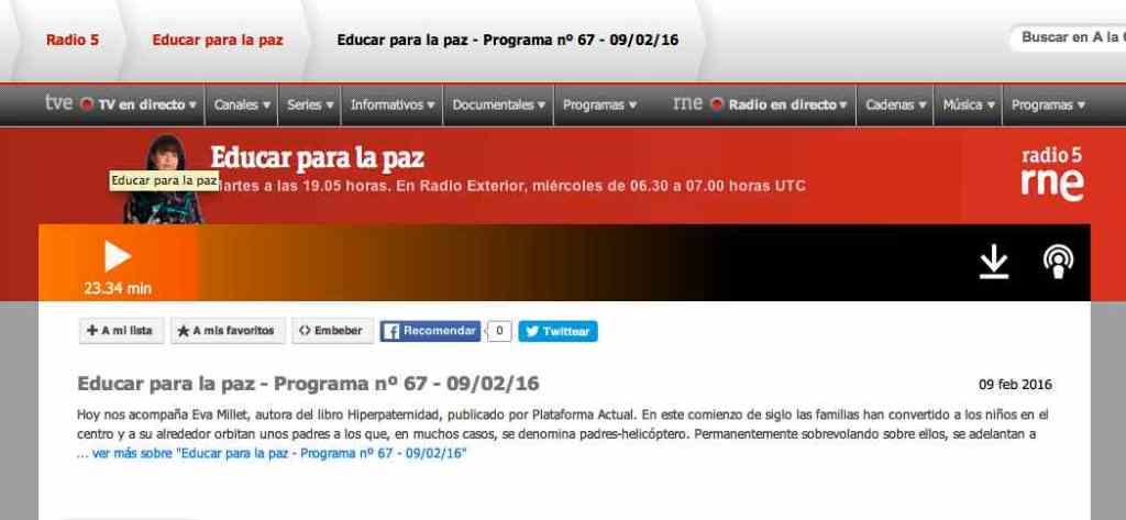 EDUCAR PARA LA PAZ RADIO 5