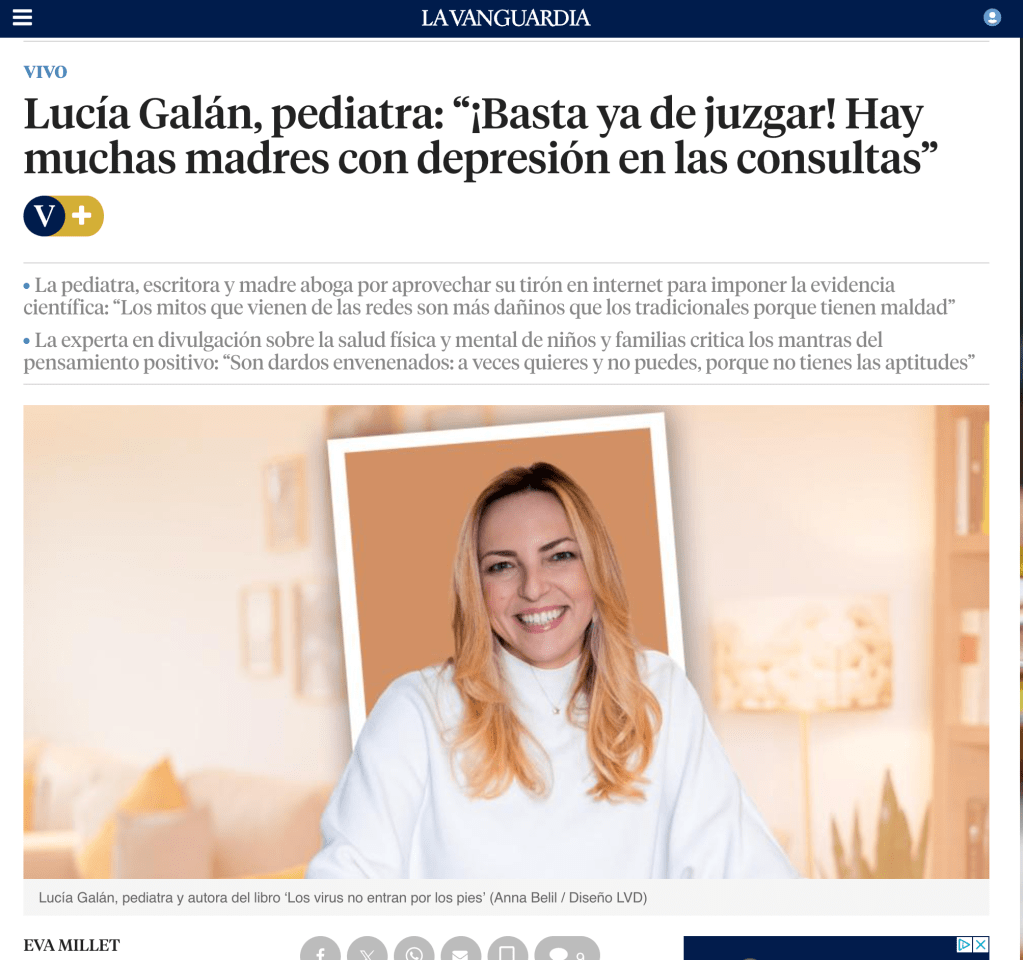 LUCÍA GALÁN, MUCHO MÁS QUE UNA PEDIATRA MEDIÁTICA.