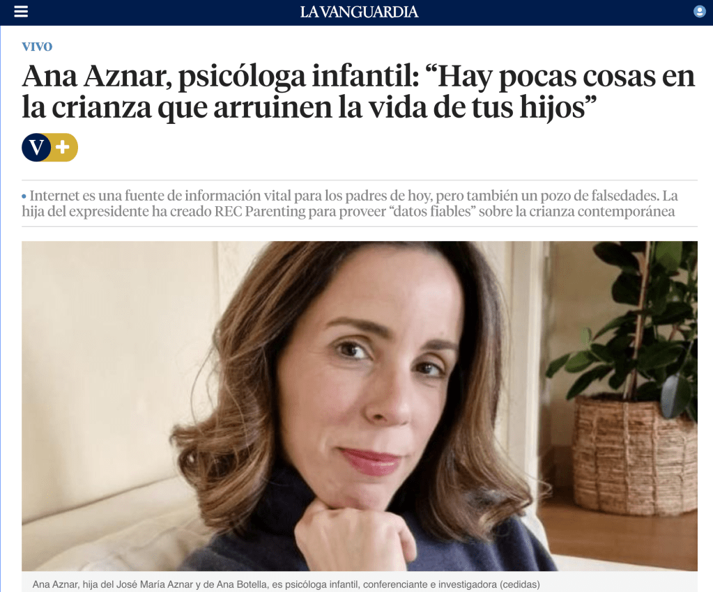 ANA AZNAR, PSICÓLOGA INFANTIL: “El algoritmo está definiendo mucho como&nbsp;criamos”.